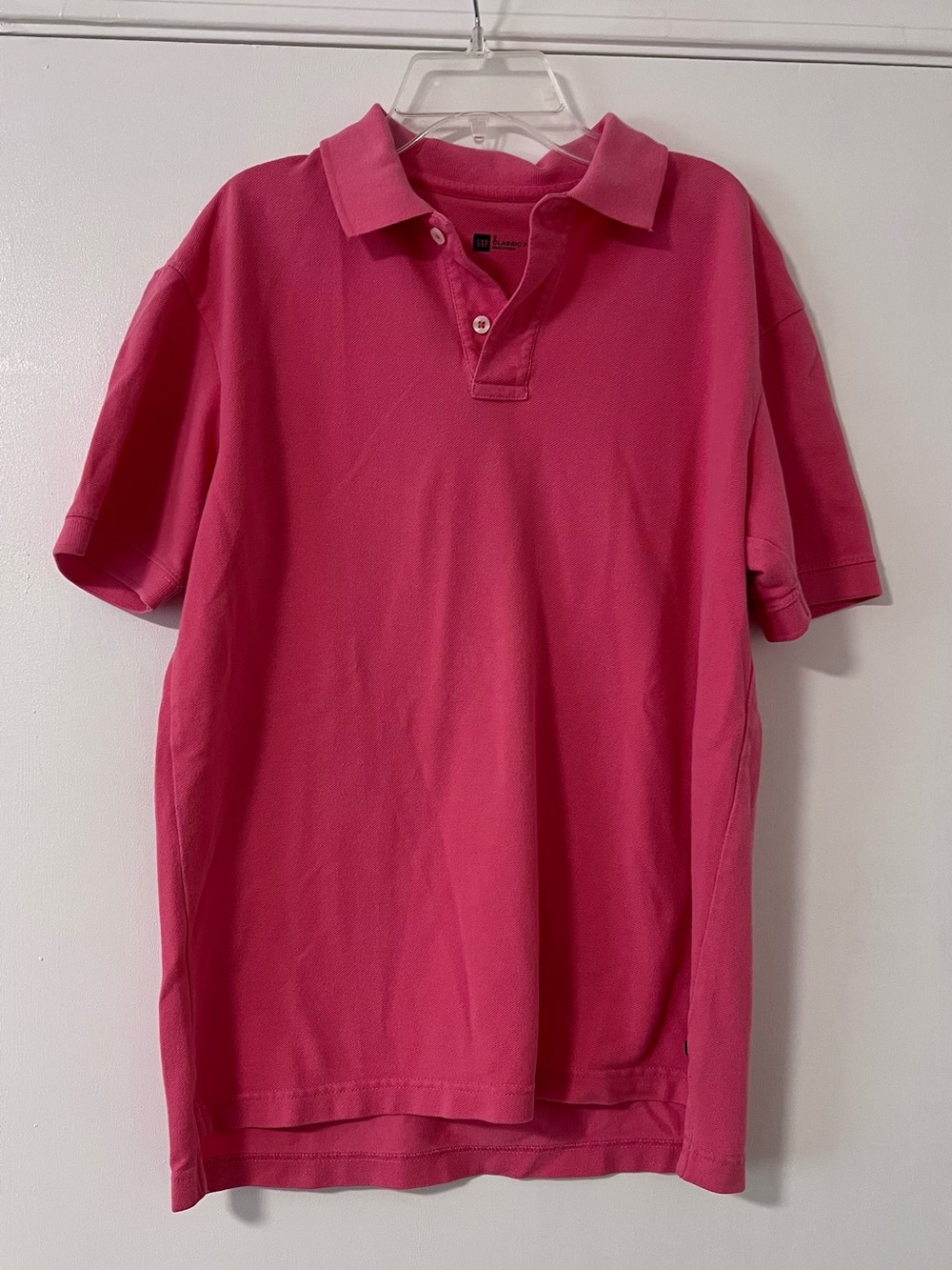 Vintage Gap Men’s Pique Polo Shirt Short Sleeve Hot Pink Y2K Size S